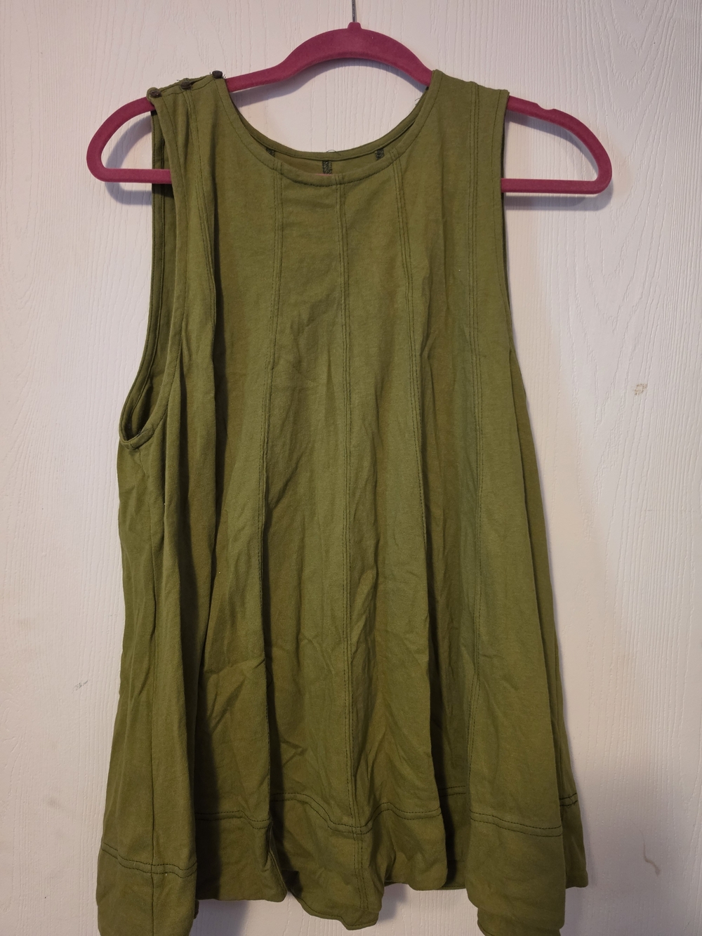 Free People Olive Green Sleeveless Swing Tunic